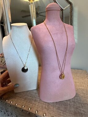 GWP for Louis Vuitton upcycled medallion pendant gold tone chain pearl or coin